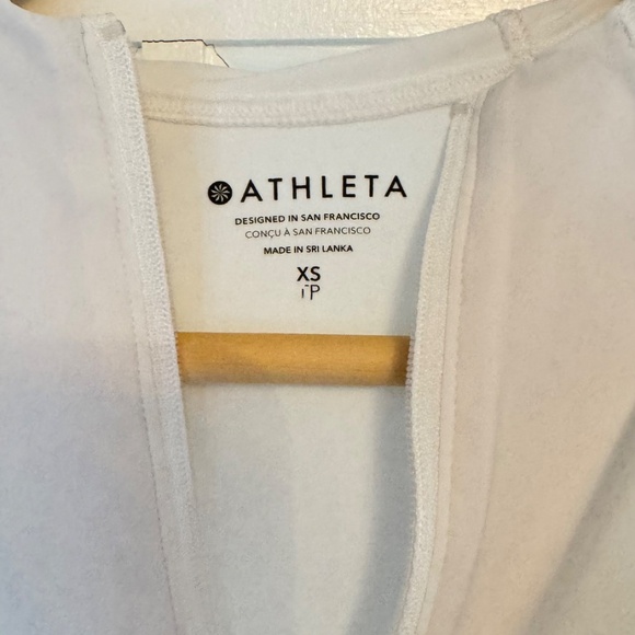 Athleta Pacifica Quarter Zip UPF Hoodie, White, Size XS - Picture 3 of 5